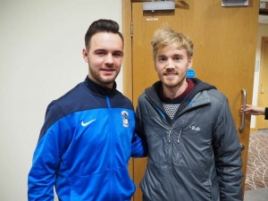 On-loan star Adam Armstrong was kind enough to pose for this photo despite his obvious disappointment at losing.